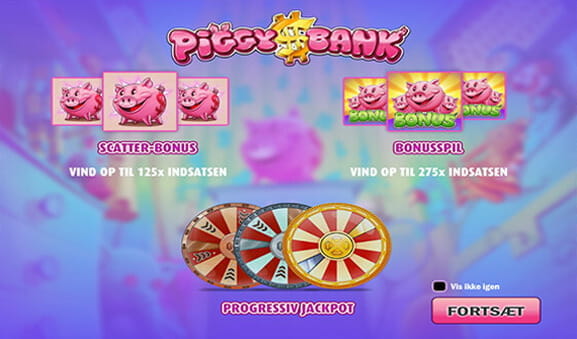 Slottet Piggy Bank fra Play'n GO er et af de absolut sjoveste at spille, ikke mindst på grund af den progressive jackpot