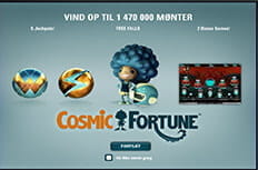 Cosmic Fortune er Maria Casinos jackpotslot og byder på mange timers underholdning
