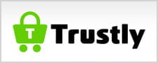 Trustly er en af måderne, du kan betale på. Her er logoet.