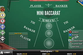 Mini Baccarat online casino spil til din mobil
