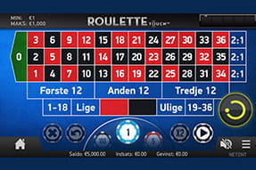 Roulette Touch fra Unibets mobil casino