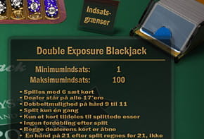 Mulighed for sidebets på blackjack