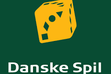 Danske Spils logo på grøn baggrund.