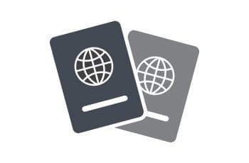 Grafisk illustration af to pas.